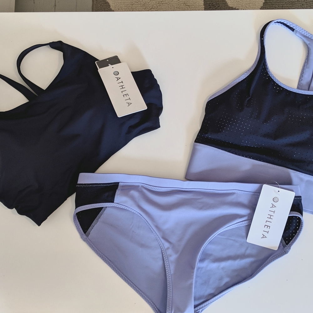 Athleta NWT 3 Piece Bikini Set
